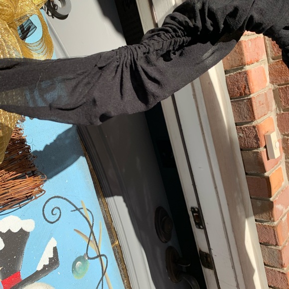 All Saints Spitalfields Black Sheer Bunched Up Dress size 12 NWT - Picture 12 of 14